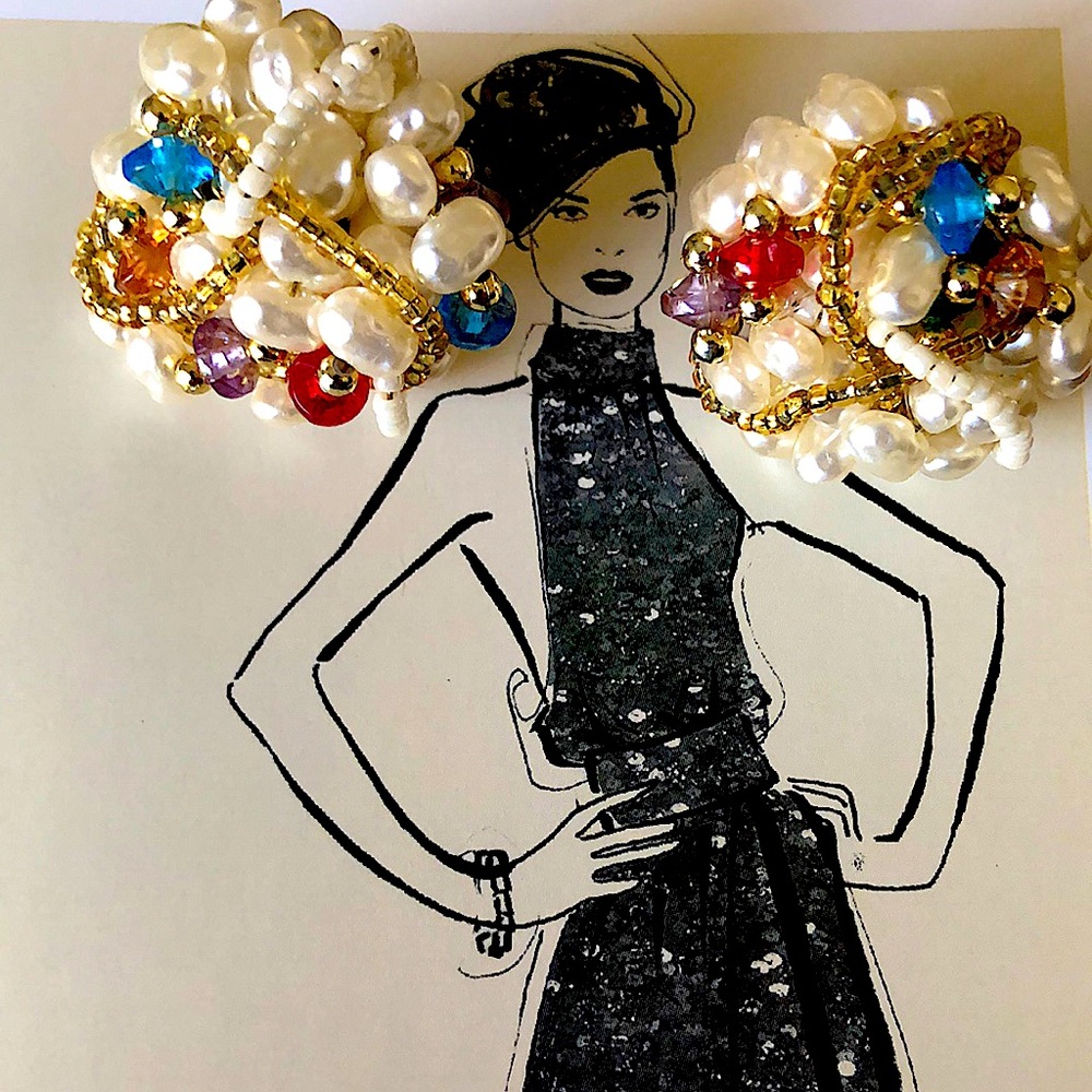 Vintage Cultured Pearl ClipOn Earrings